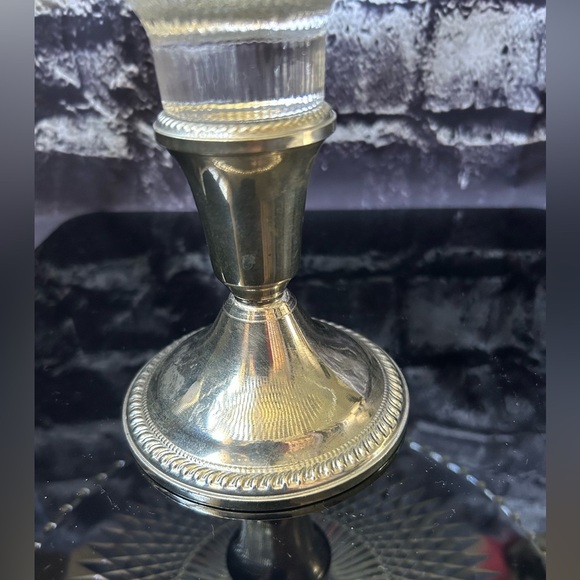 Vintage Sterling Silver Glass Cake Stand by Duchin Creations - Picture 6 of 9